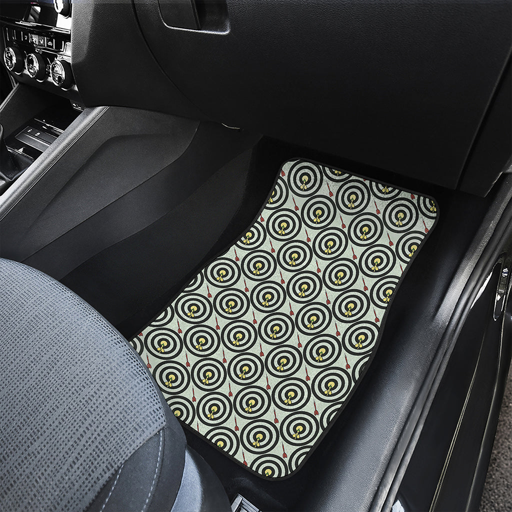 Dartboard Cartoon Pattern Print Front Car Floor Mats