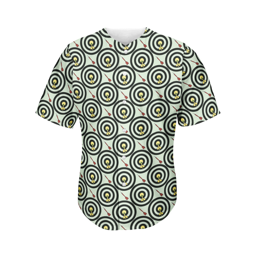 Dartboard Cartoon Pattern Print Men's Baseball Jersey