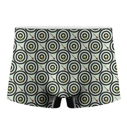 Dartboard Cartoon Pattern Print Men's Boxer Briefs