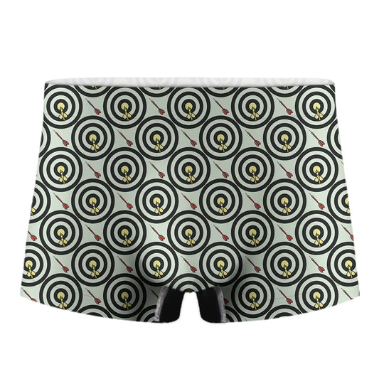 Dartboard Cartoon Pattern Print Men's Boxer Briefs