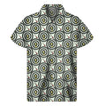 Dartboard Cartoon Pattern Print Men's Short Sleeve Shirt