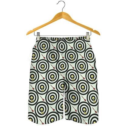 Dartboard Cartoon Pattern Print Men's Shorts
