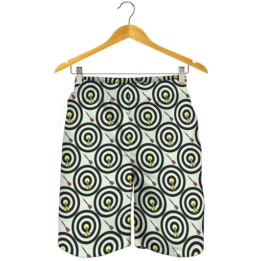 Dartboard Cartoon Pattern Print Men's Shorts