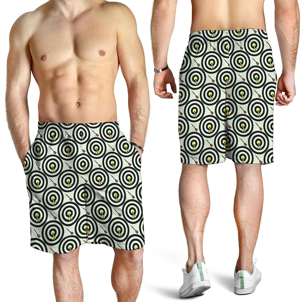 Dartboard Cartoon Pattern Print Men's Shorts