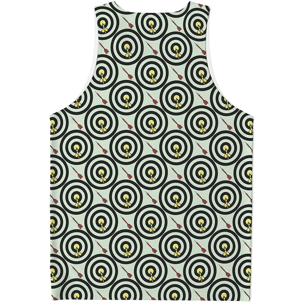 Dartboard Cartoon Pattern Print Men's Tank Top