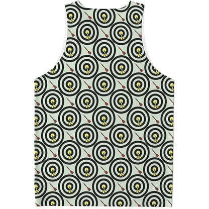 Dartboard Cartoon Pattern Print Men's Tank Top