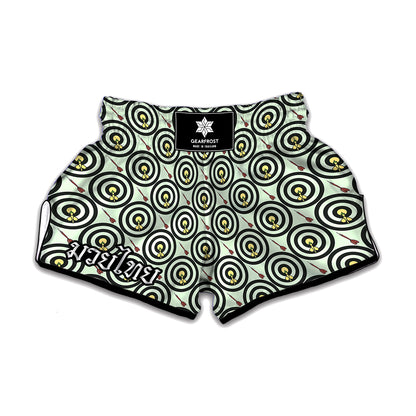 Dartboard Cartoon Pattern Print Muay Thai Boxing Shorts