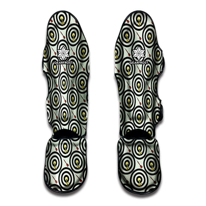 Dartboard Cartoon Pattern Print Muay Thai Shin Guard