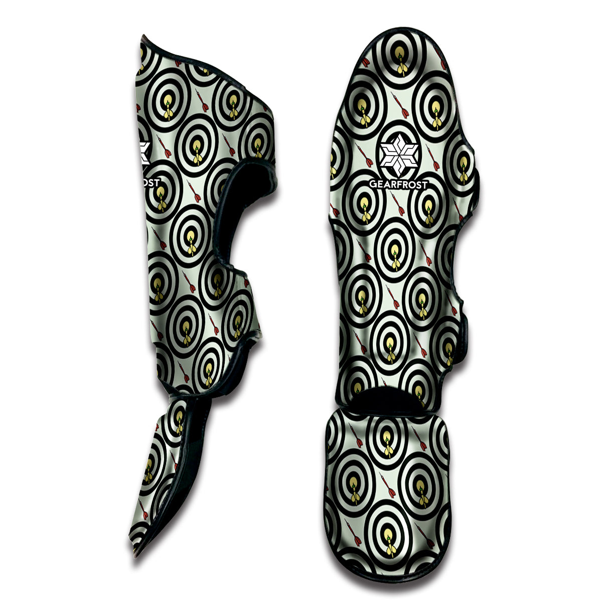 Dartboard Cartoon Pattern Print Muay Thai Shin Guard