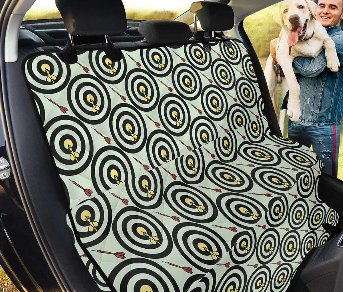 Dartboard Cartoon Pattern Print Pet Car Back Seat Cover