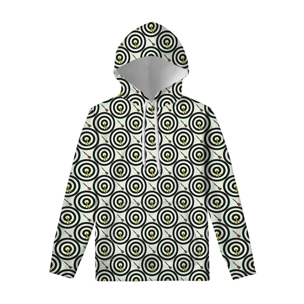 Dartboard Cartoon Pattern Print Pullover Hoodie