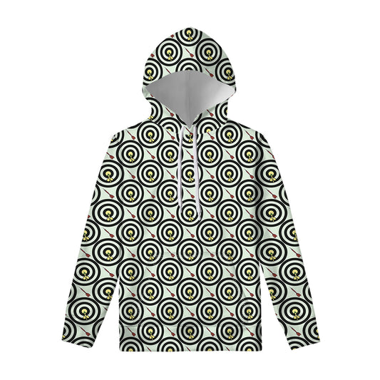 Dartboard Cartoon Pattern Print Pullover Hoodie
