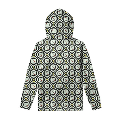Dartboard Cartoon Pattern Print Pullover Hoodie