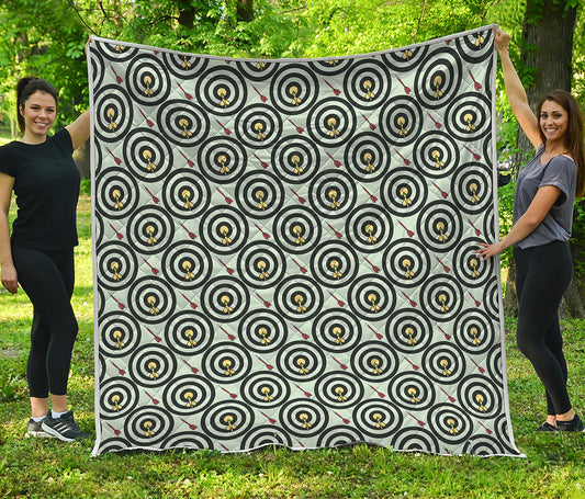 Dartboard Cartoon Pattern Print Quilt