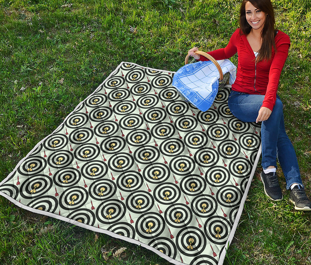 Dartboard Cartoon Pattern Print Quilt