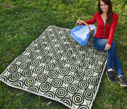 Dartboard Cartoon Pattern Print Quilt