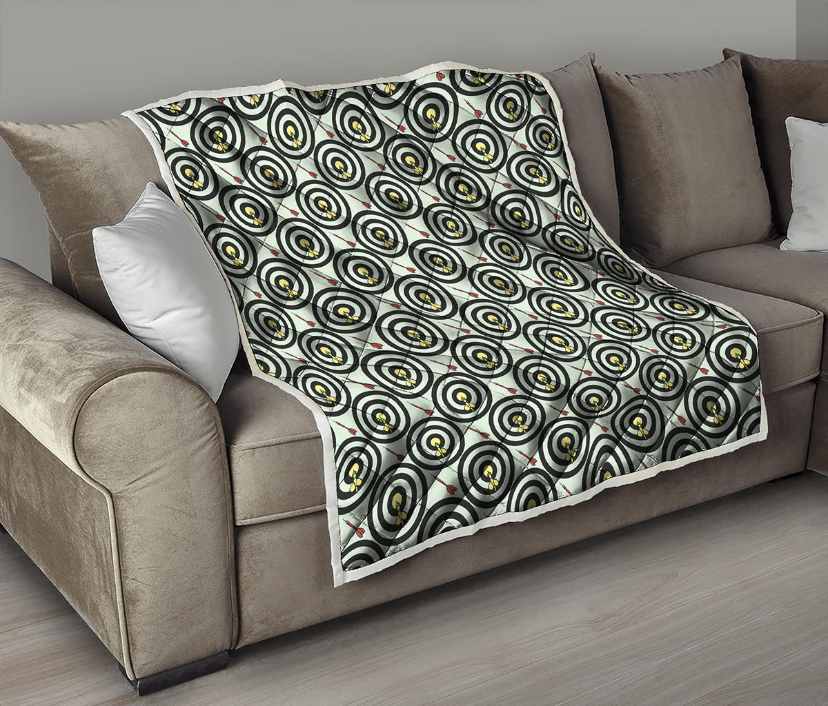 Dartboard Cartoon Pattern Print Quilt