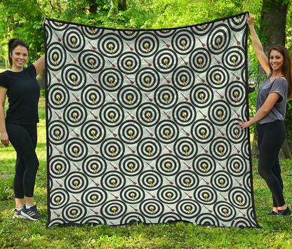 Dartboard Cartoon Pattern Print Quilt