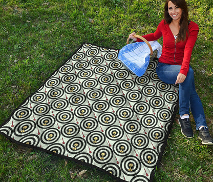 Dartboard Cartoon Pattern Print Quilt