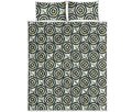 Dartboard Cartoon Pattern Print Quilt Bed Set