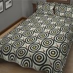 Dartboard Cartoon Pattern Print Quilt Bed Set