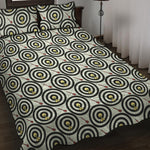 Dartboard Cartoon Pattern Print Quilt Bed Set