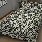 Dartboard Cartoon Pattern Print Quilt Bed Set
