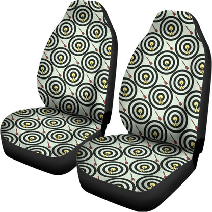 Dartboard Cartoon Pattern Print Universal Fit Car Seat Covers