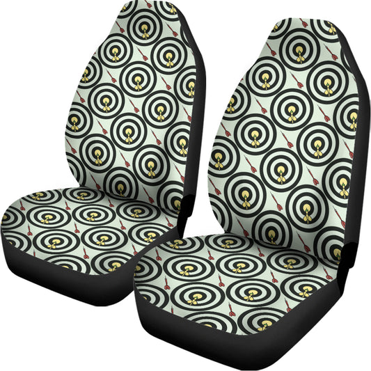 Dartboard Cartoon Pattern Print Universal Fit Car Seat Covers