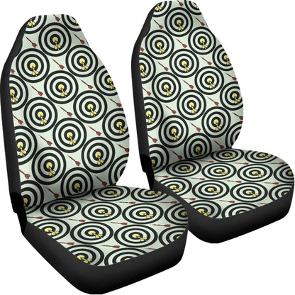 Dartboard Cartoon Pattern Print Universal Fit Car Seat Covers