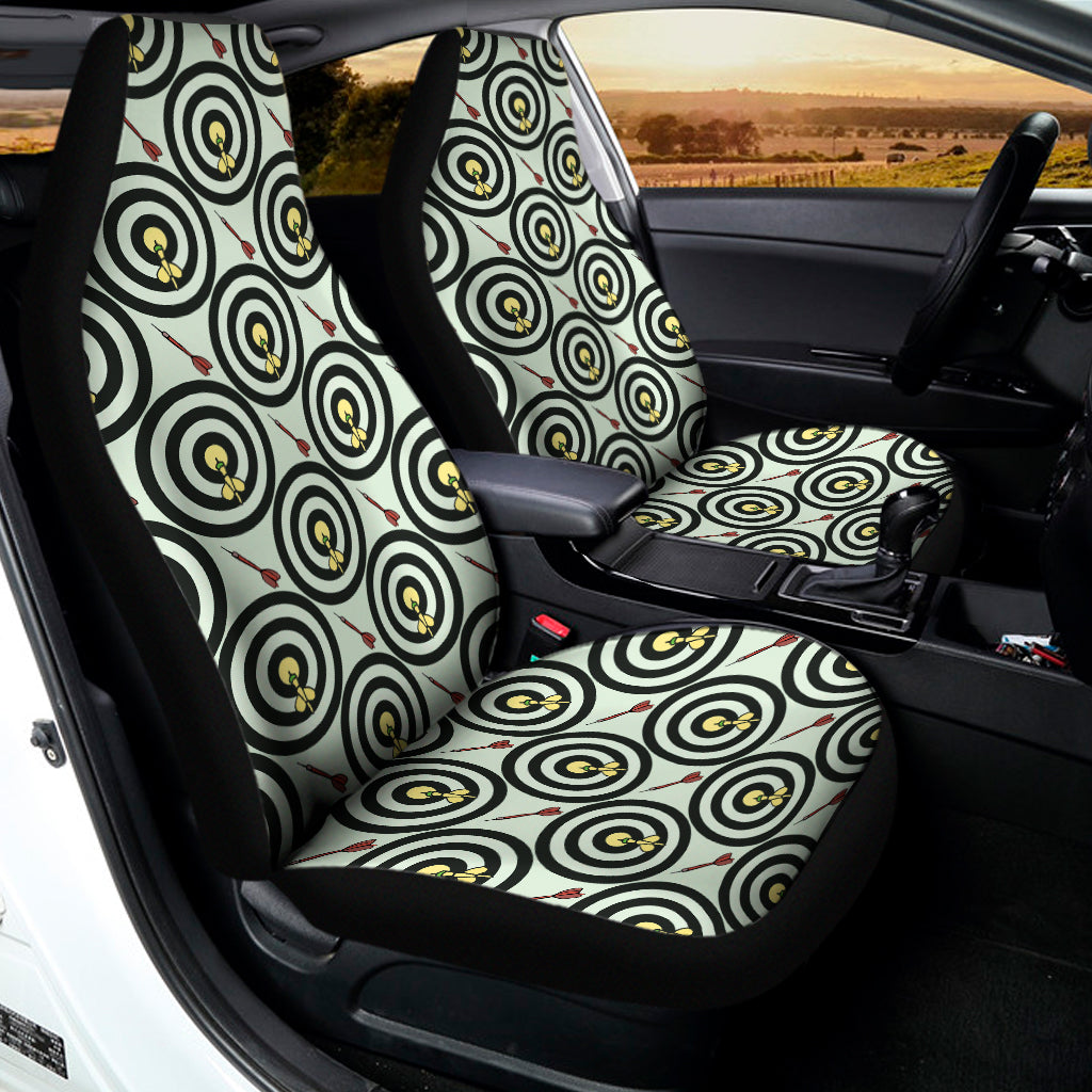 Dartboard Cartoon Pattern Print Universal Fit Car Seat Covers