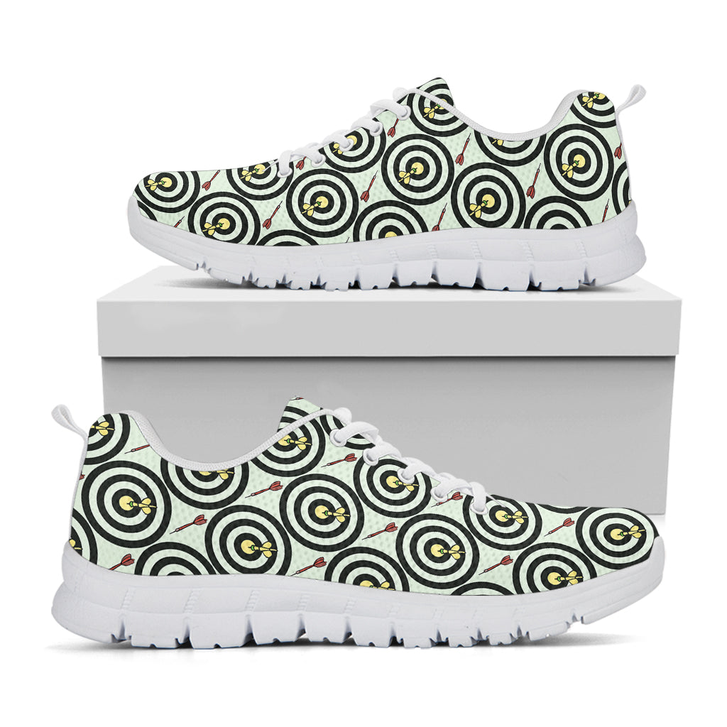 Dartboard Cartoon Pattern Print White Sneakers