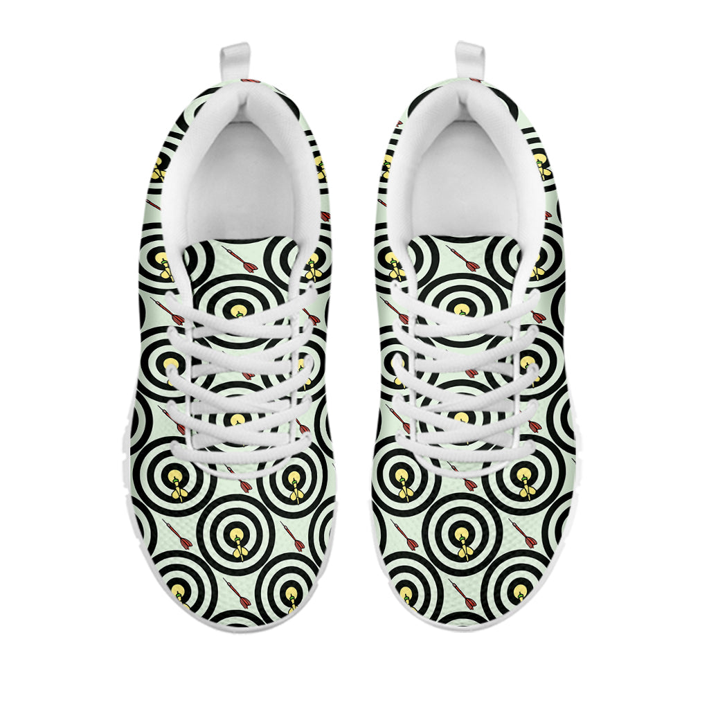 Dartboard Cartoon Pattern Print White Sneakers
