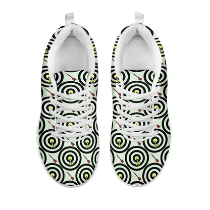 Dartboard Cartoon Pattern Print White Sneakers