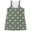 Dartboard Cartoon Pattern Print Women's Racerback Tank Top