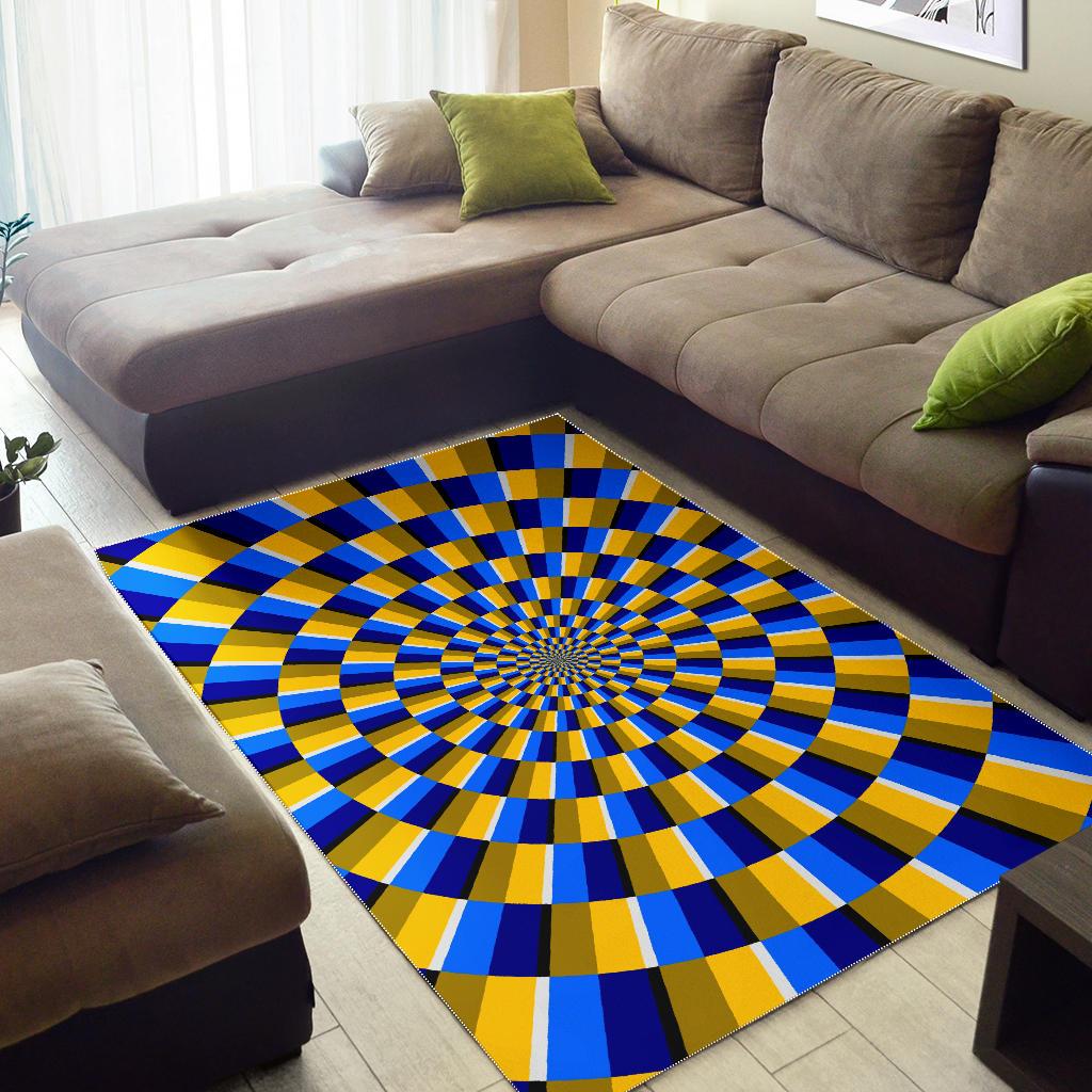 Dartboard Moving Optical Illusion Area Rug GearFrost