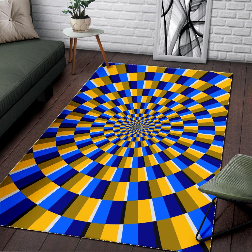 Dartboard Moving Optical Illusion Area Rug GearFrost
