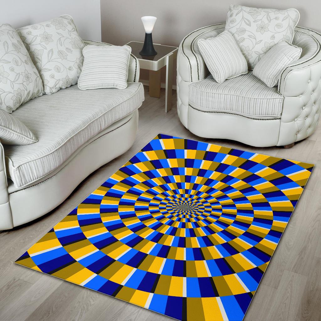 Dartboard Moving Optical Illusion Area Rug GearFrost