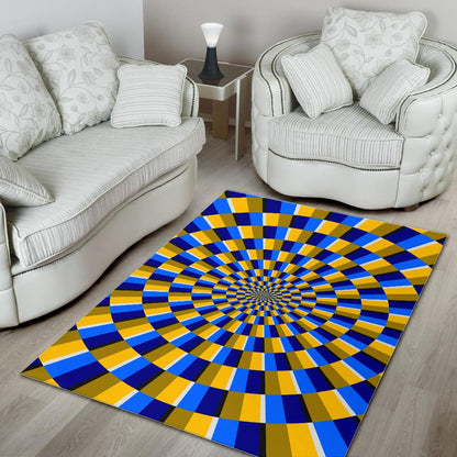 Dartboard Moving Optical Illusion Area Rug GearFrost
