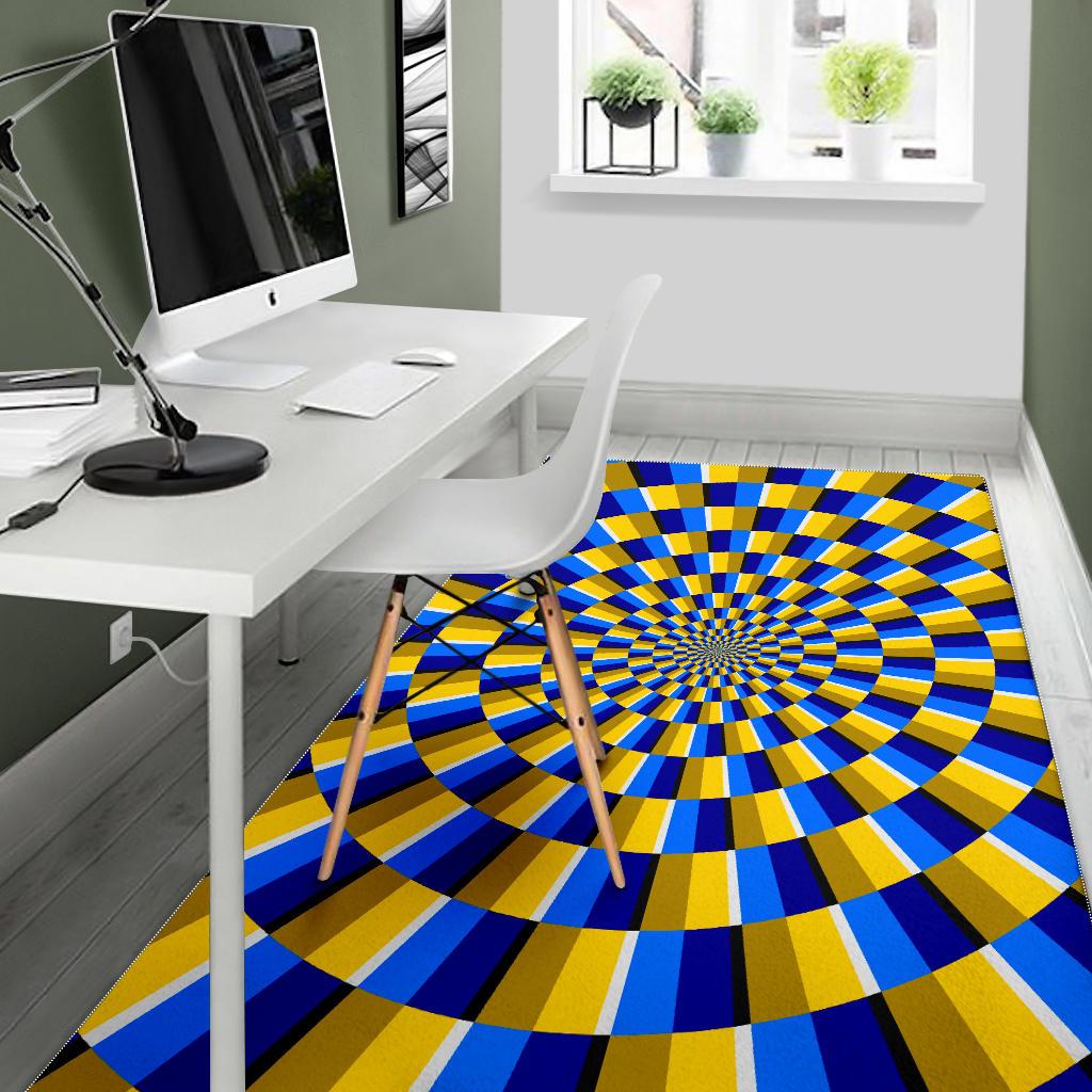 Dartboard Moving Optical Illusion Area Rug GearFrost