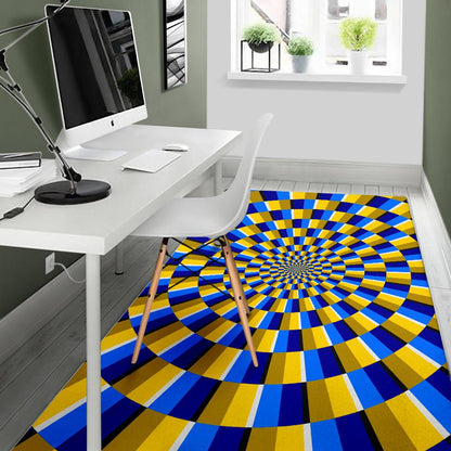 Dartboard Moving Optical Illusion Area Rug GearFrost