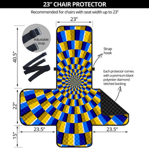 Dartboard Moving Optical Illusion Armchair Protector