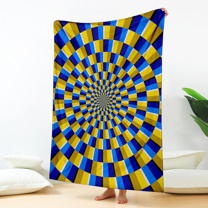 Dartboard Moving Optical Illusion Blanket