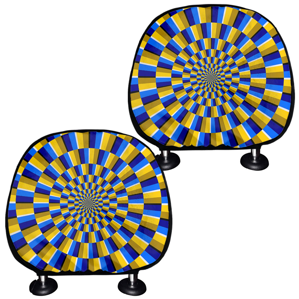 Dartboard Moving Optical Illusion Car Headrest Covers