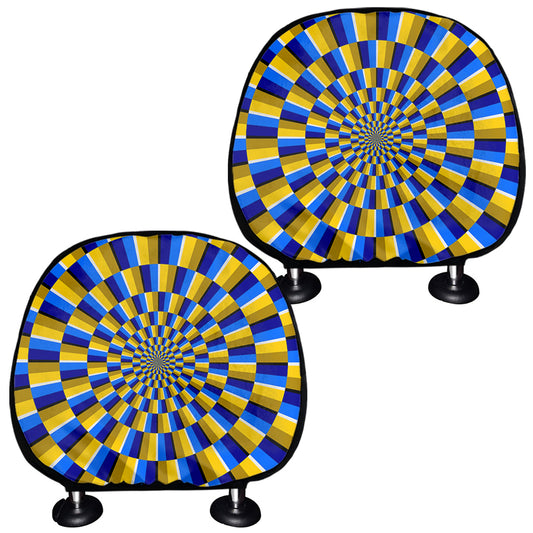 Dartboard Moving Optical Illusion Car Headrest Covers