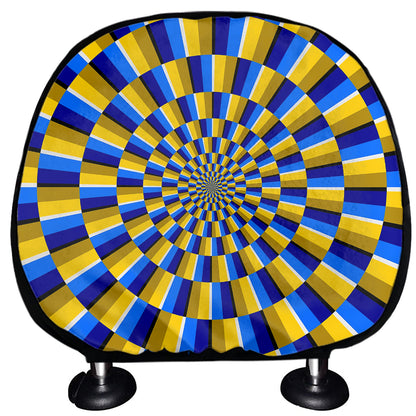 Dartboard Moving Optical Illusion Car Headrest Covers