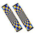 Dartboard Moving Optical Illusion Car Seat Belt Covers