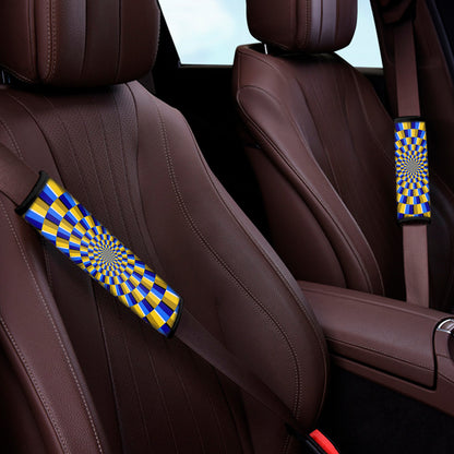 Dartboard Moving Optical Illusion Car Seat Belt Covers