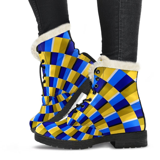 Dartboard Moving Optical Illusion Comfy Boots GearFrost