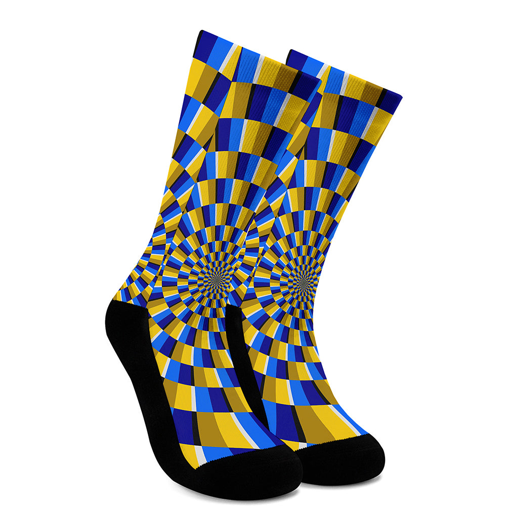 Dartboard Moving Optical Illusion Crew Socks